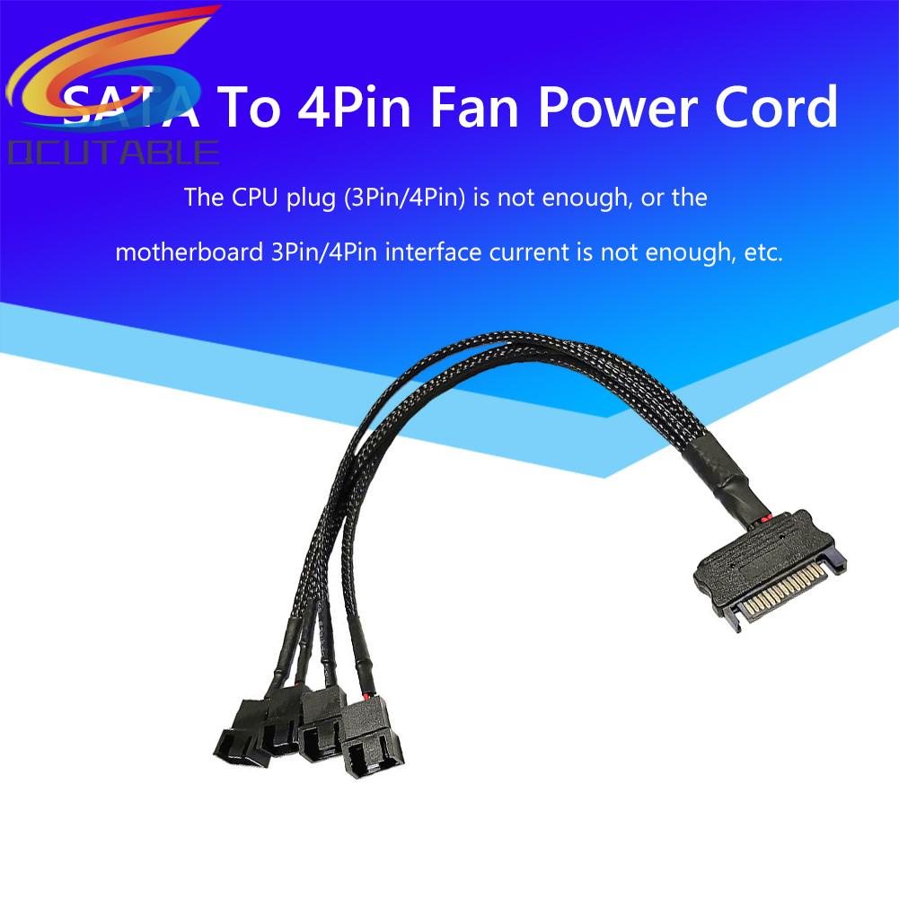 Cáp Chia Nguồn SATA Sang 4 Pin Cho Quạt Tản Nhiệt Máy Tính
