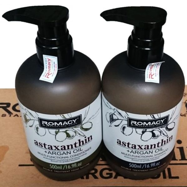 Dầu gội dưỡng sinh, dầu xả chống lão hóa Romacy Astaxanthin 500ml