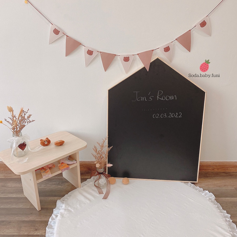 Dây tam giác trang trí phòng tông nâu phong cách hàn quốc dài 140cm