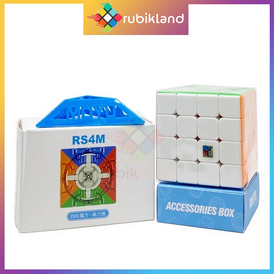 Rubik 4x4 RS4M 2020 RS4 M Rubic Nam Châm 4 Tầng Stickerless Đồ Chơi Trí Tuệ Trẻ Em