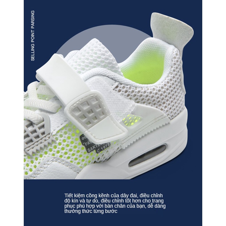 Giày thể thao phối lưới phong cách sang trọng cho bé trai 2021