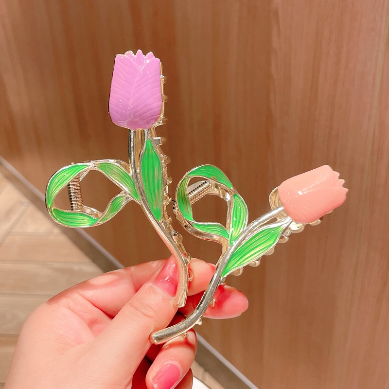 Kẹp Tóc Hình Hoa Tulip/ Cá Mập Độc Đáo Thời Trang Cho Nữ