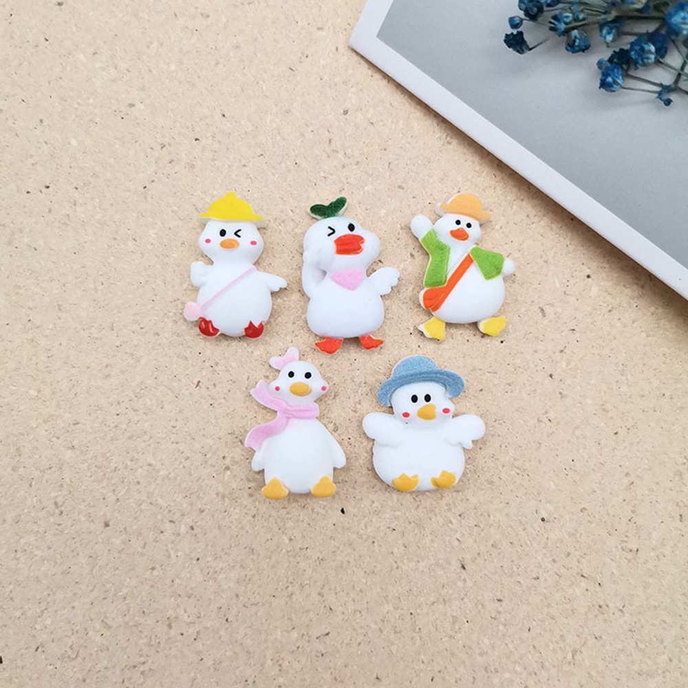 Set 5 Phụ Kiện Trang Trí Giày Dép Bằng Nhựa Hình Chú Vịt Dễ Thương Cho Bé