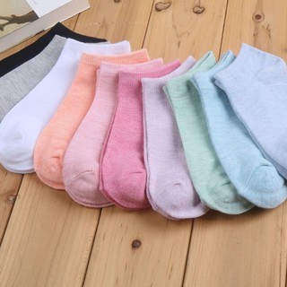 Vớ tất cổ ngắn, màu trơn cơ bán nhẹ nhàng, phong cách hàn quốc ulzzang