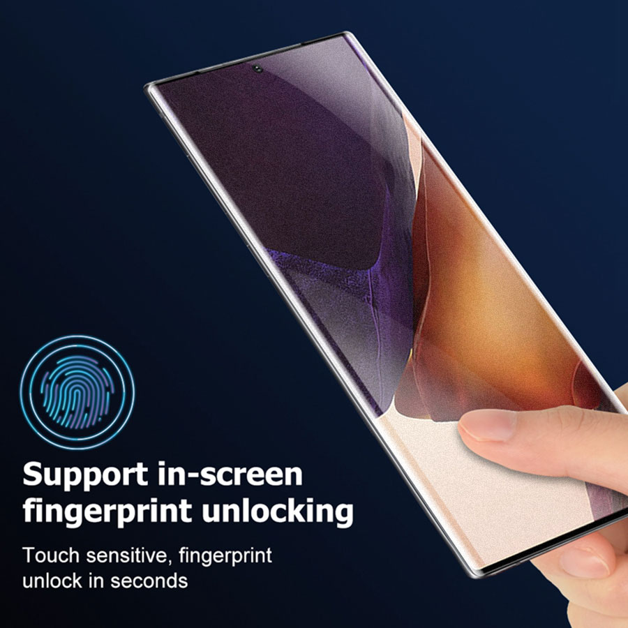 Kính cường lực chống bám vân tay dẻo Cho Samsung Galaxy S8 S9 S10 S20 S21 S22 S23 Plus Note 8 9 10 20 Ultra