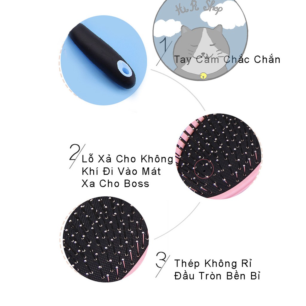 Lược Chải Lông Đánh Xù Dành Cho Chó Mèo Chất Liệu TPE An Toàn Cho Thú Cưng Dàng Dàng Mang Đi Mọi Nơi