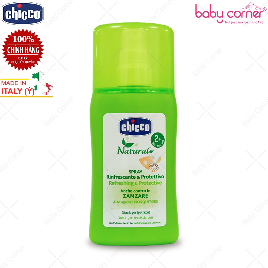 [HSD: T11/2024] Xịt Đa Năng Xua Muỗi CHICCO 100ml Cho Mẹ Bầu và Em Bé Từ 2 Tháng Tuổi