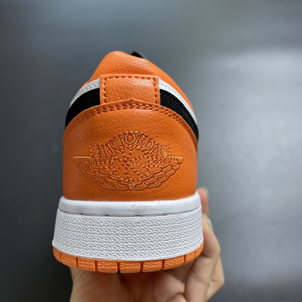 ✔️ Giày Jordan 1 Low Cam Đen Thấp Cổ Full Phụ Kiện ✔️