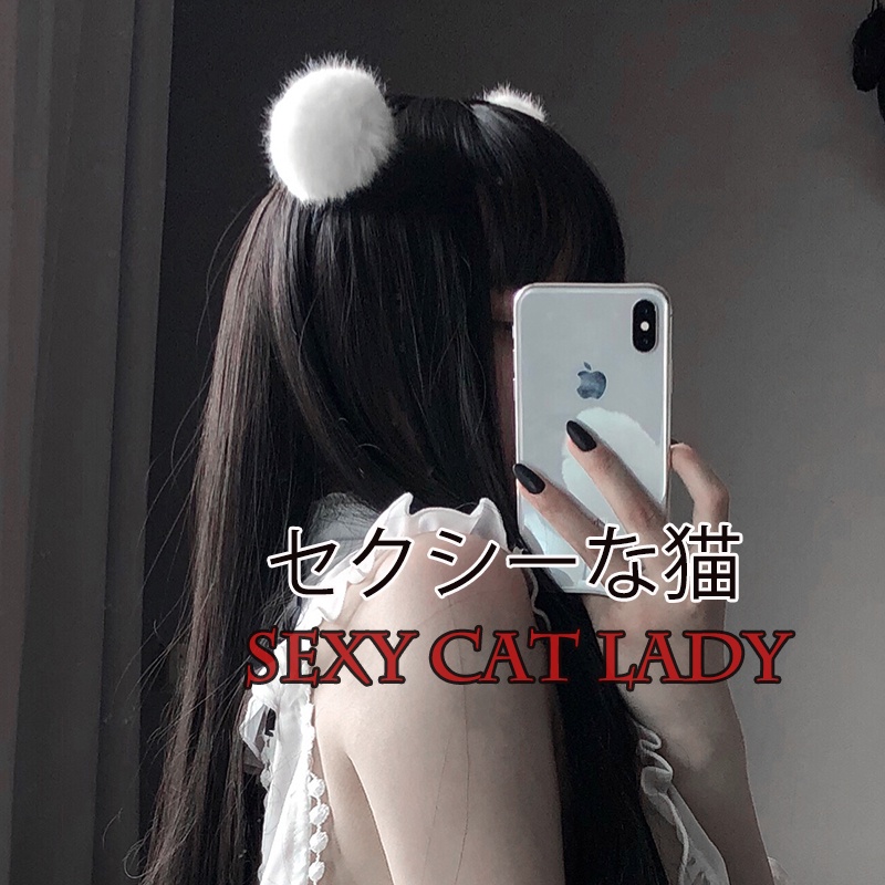 Băng đô cài tóc tai gấu bông trắng, đen siêu đáng yêu CPK22