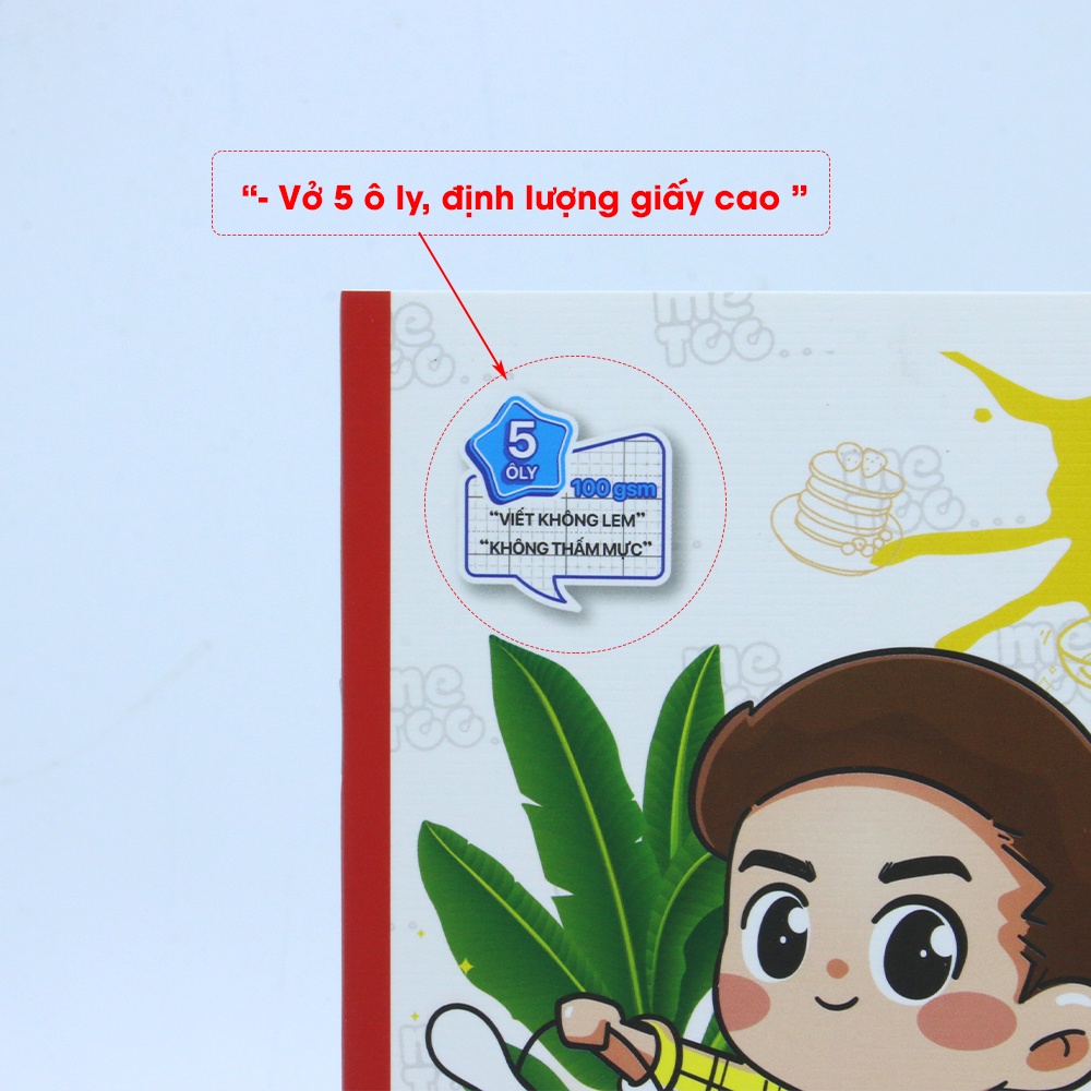 Vở 5 ô ly 96 trang Hồng Hà Class Me too - 0303 | Dành cho  học sinh  miền Trung - Nam