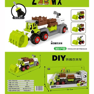 Hàng Đẹp - Xe tải lắp ráp 3 xe trong 1 tặng kèm dụng cụ tháo lắp