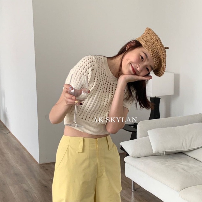 Áo Đan Len Phong Cách Hàn Quốc Đơn Giản Dễ Phối Đồ Thời Trang Cho Nữ