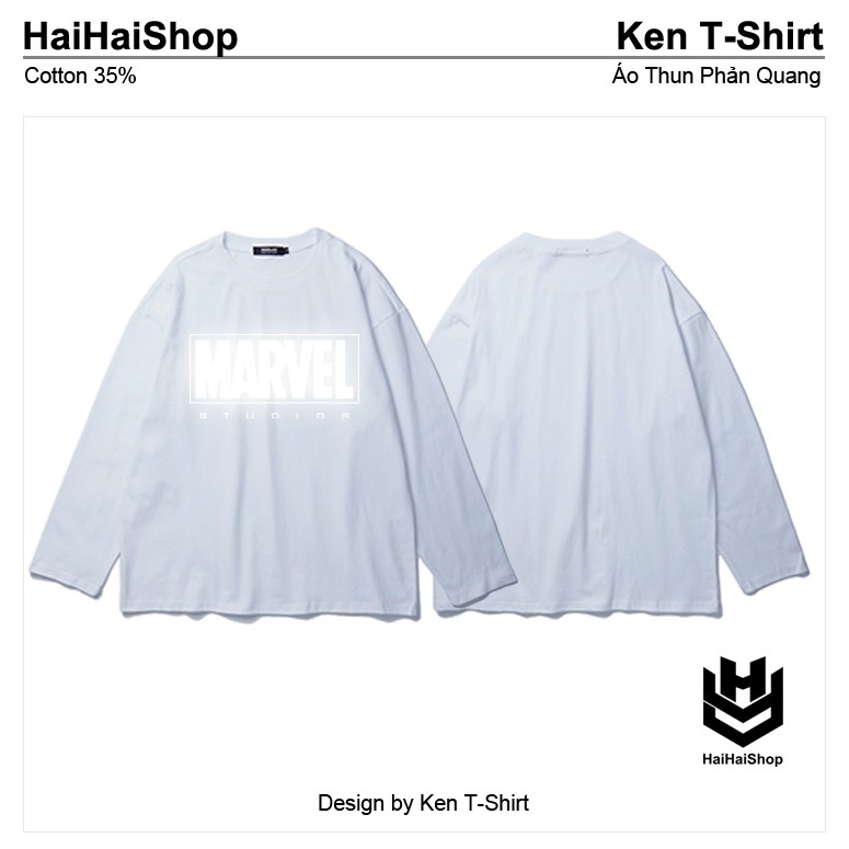 Áo Thun Phản Quang Bạc MarvelStu Tay Dài Oversize Form Rộng Nam Nữ Unisex, HaiHaiShop | BigBuy360 - bigbuy360.vn