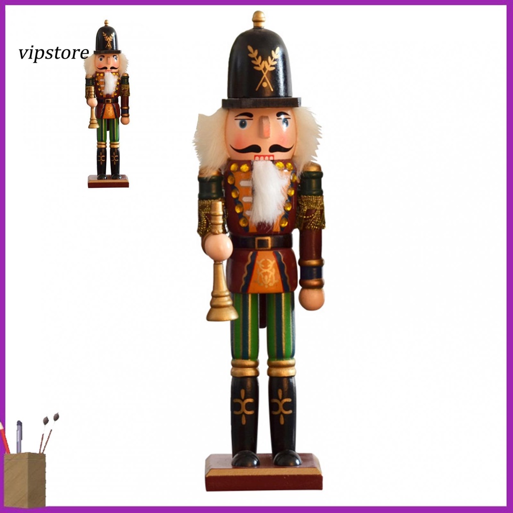 Mô Hình Chú Lính Chì Gỗ Mini Chống Trầy Xước Dùng Trang Trí Nhà Cửa Dịp Giáng Sinh