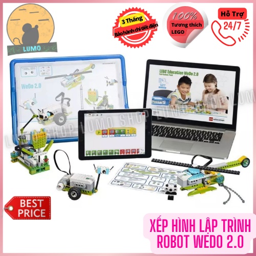 Xếp hình lập trình robot-Tương thích với lego wedo 2.0