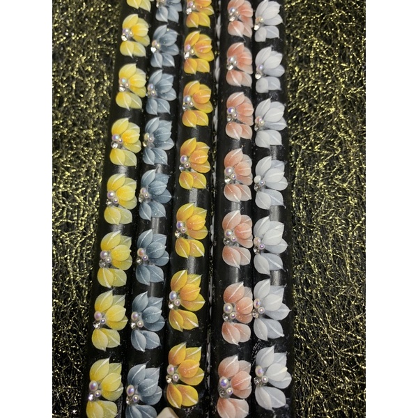 [Hoa nail] Hoa bột nail mẫu cúc ruby nhọn