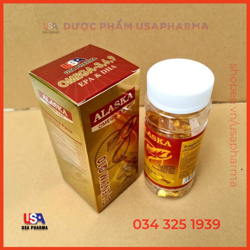 Viên uống dầu cá ALASKA OMEGA 369 tăng cường thị lực giảm nguy cơ mắc bệnh tim mạch - Hộp 100 viên