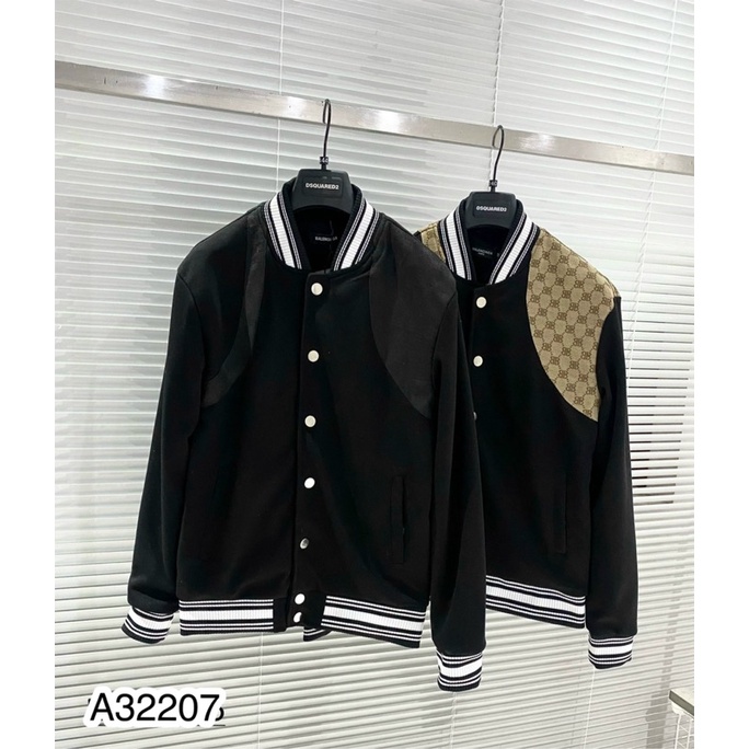 Áo Khoác Bomber Nam Viền MCQ Cao Cấp - Áo Bomber MCQ Nam Cúc Bấm
