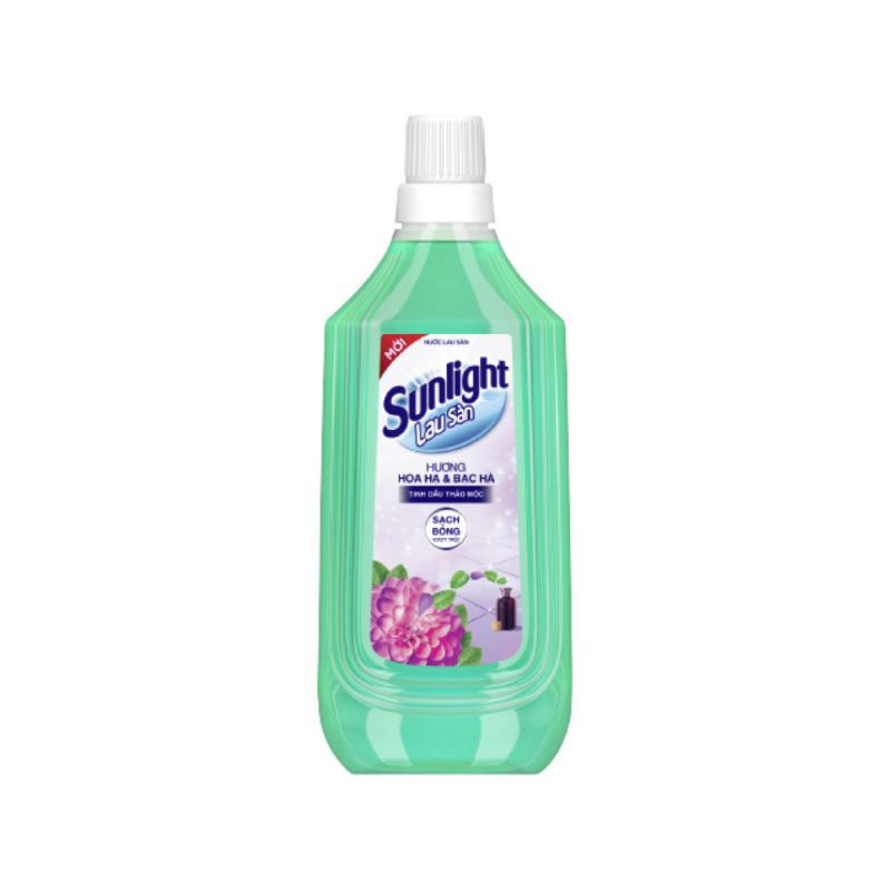 Nước lau sàn Sunlight hương Hoa Hạ và Bạc Hà chai 1 kg mẫu mới