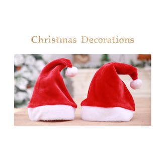 Mũ giáng sinh vải nhung lông mịn dày dặn hàng đẹp dành cho Noel Christmas Xmas