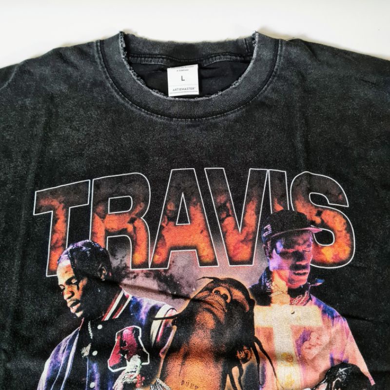 Áo thun oversize RAPER TRAVIS SCOTT WASH - Áo phông form rộng unisex nam nữ