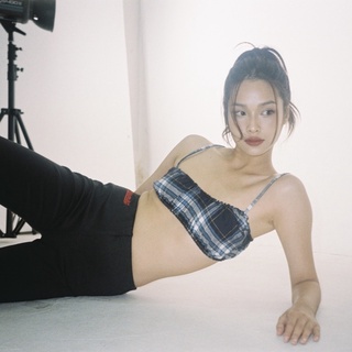 Áo errorist checked bra xanh