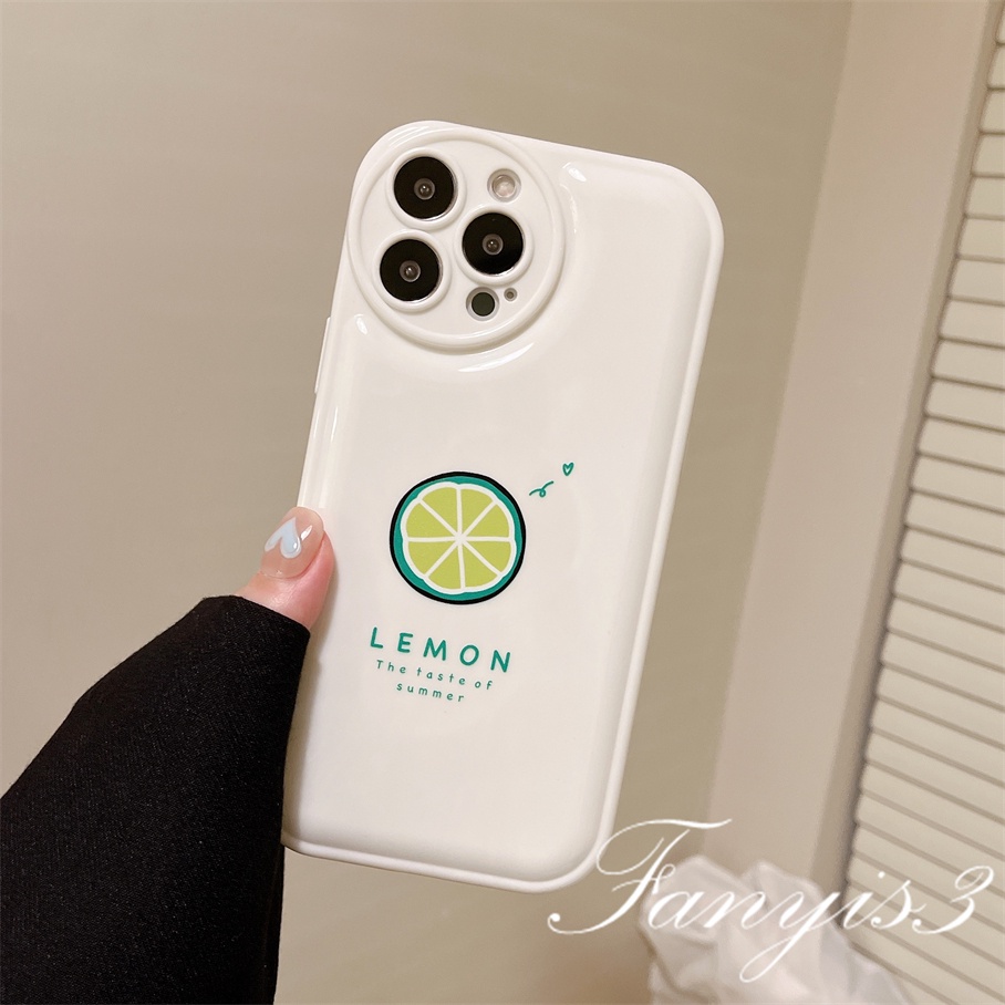 Ốp Điện Thoại Mềm Chống Rơi Hình Quả Chanh Cho iPhone 14 13 12 11 Pro Max X XR Xs Max 8 7 6 6s Plus SE 2020