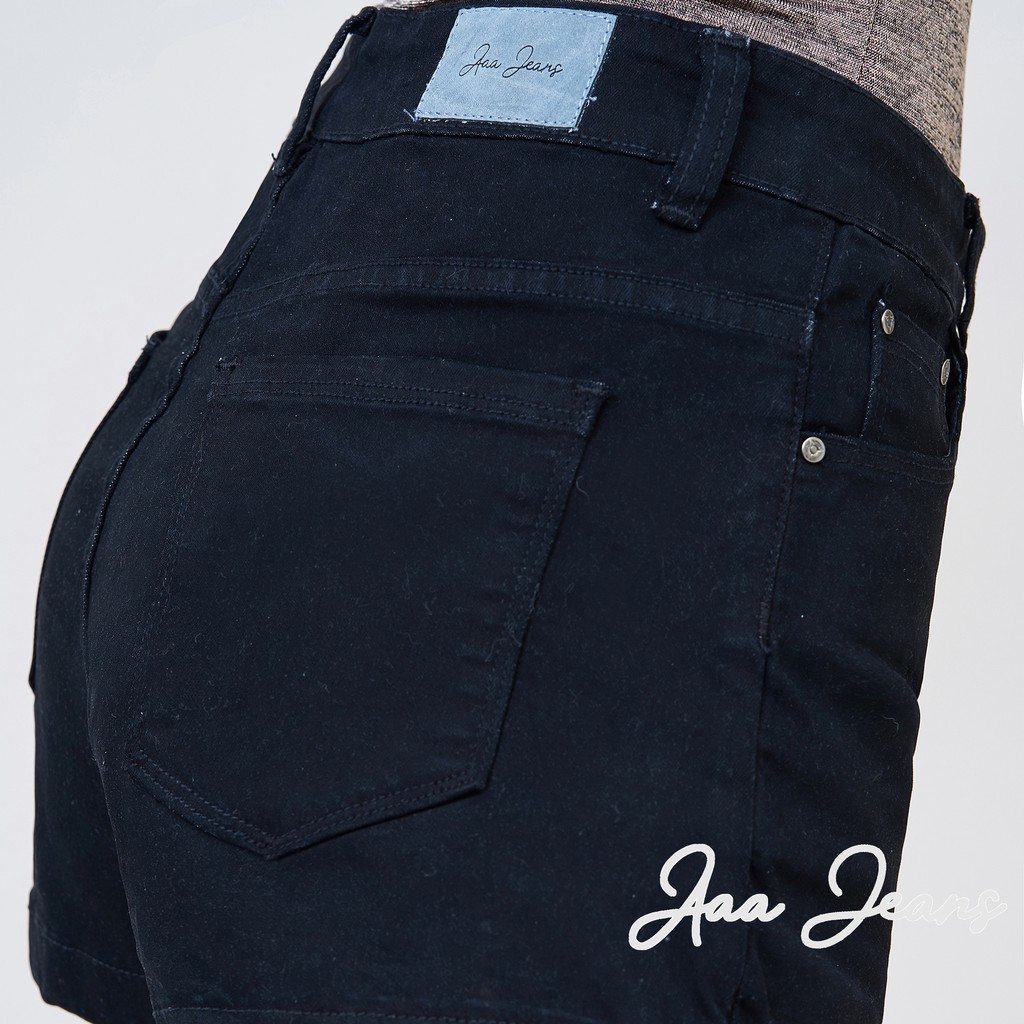 Quần Short Jean Nữ Aaa Jeans Lưng Cao Màu Đen - UCSD RAYON | BigBuy360 - bigbuy360.vn