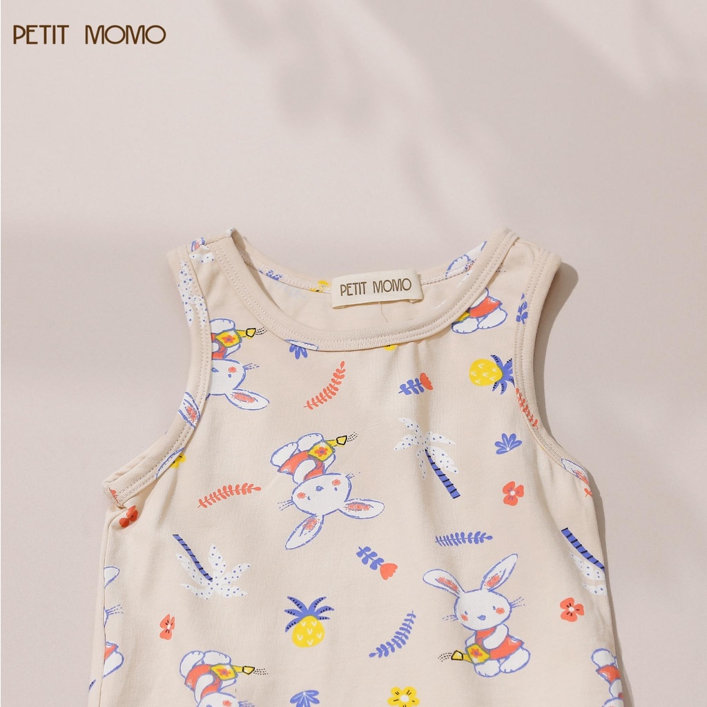 Bộ Ba Lỗ Bé Trai Bé Gái 1-6 Tuổi PETIT MOMO Thun Cotton Mát Lạnh Mềm Mại Cho Bé H129