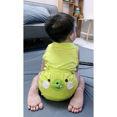 Bộ ba lỗ quần chip thun lạnh Minky Mom in họa tiết đáng yêu cho bé trai bé gái từ 4-15kg mặc ở nhà - Riokids BL4