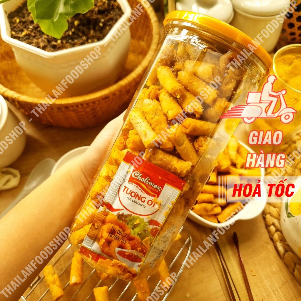 Chả Giò Tôm Mini Sấy Giòn Ăn Liền Túi 1kg
