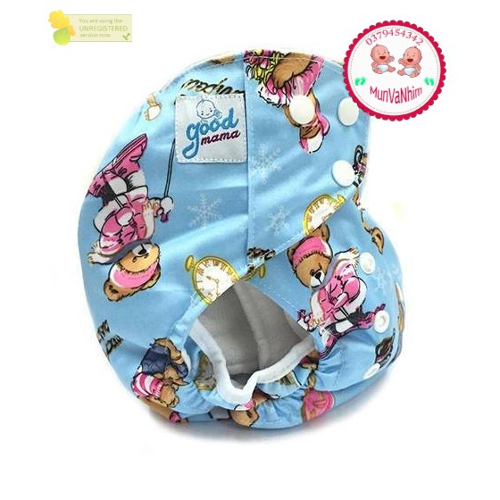 Bỉm vải goodmama đủ bộ VỎ và LÓT size M,L