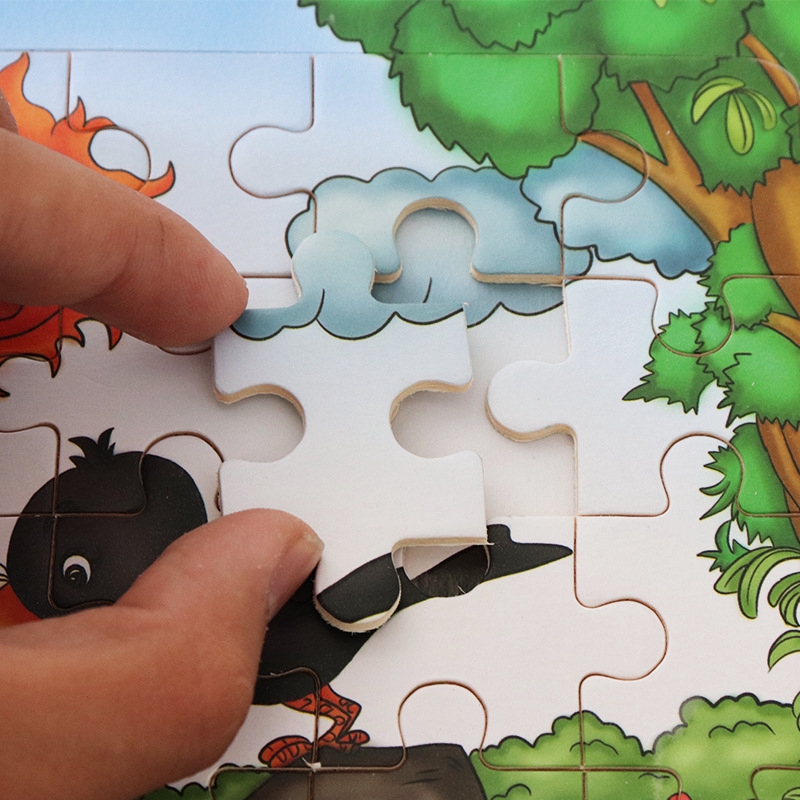 Bộ Xếp Hình 16 Mảnh Bằng Gỗ Cho Bé Mới