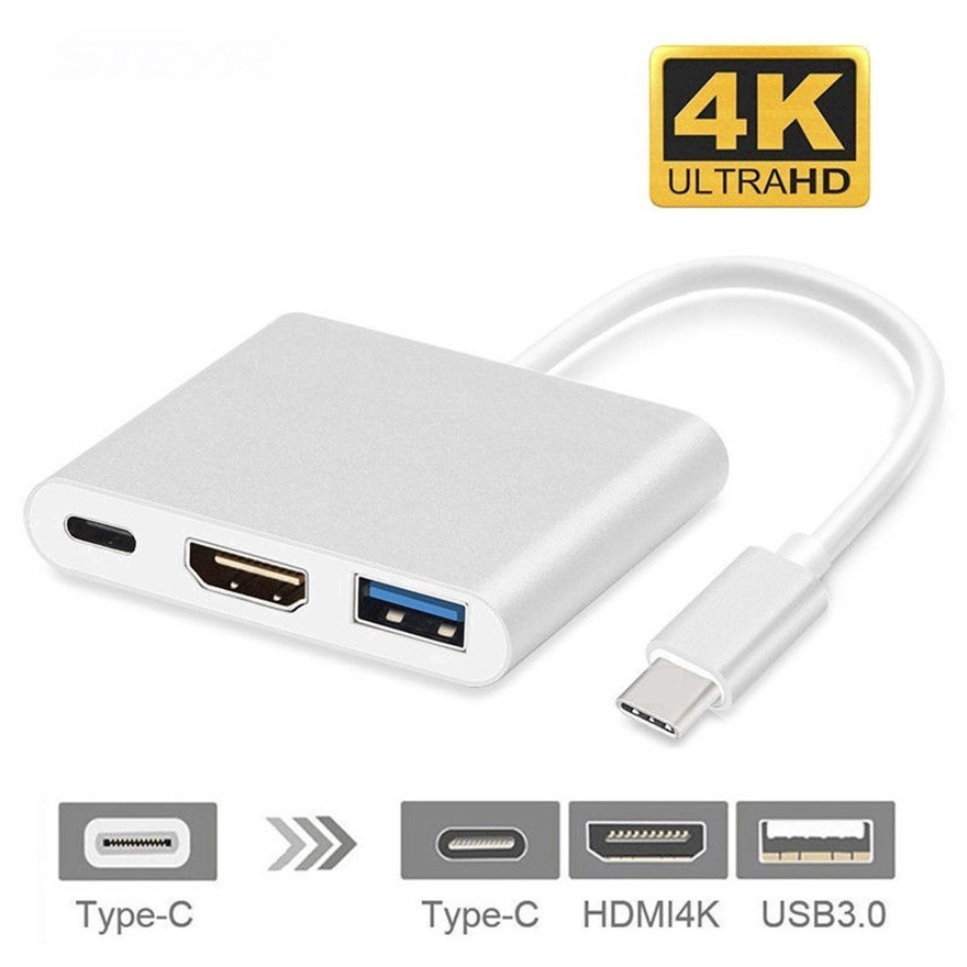 Bộ chuyển đổi Type C sang 4K HDMI + USB 3.0 + bộ sạc 3.1
