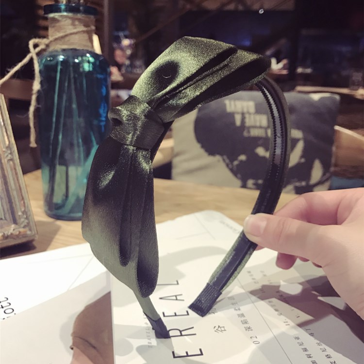 Băng Đô Vải Hai Lớp Đính Nơ Chống Trượt Phong Cách Hàn Quốc Mới