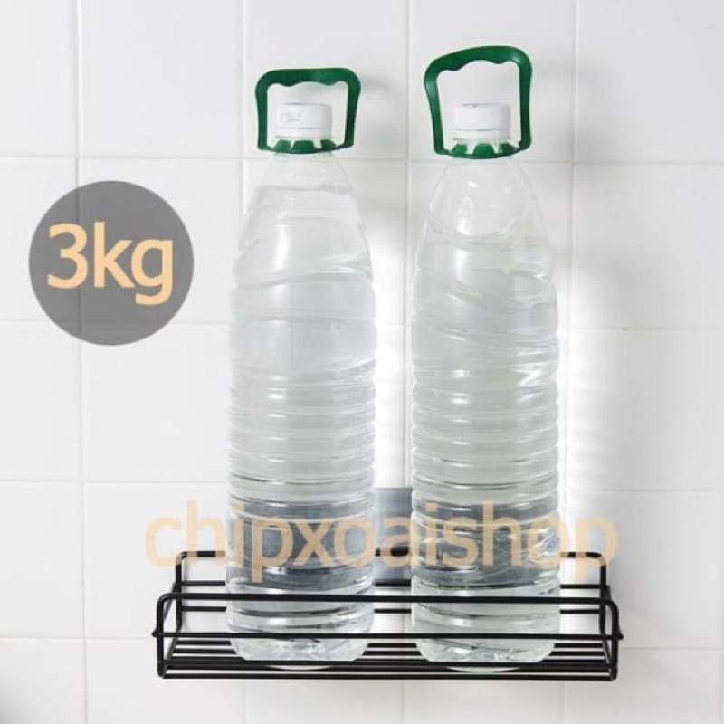 Kệ để đồ inox chữ nhật chống rỉ, kèm sẵn miếng dính