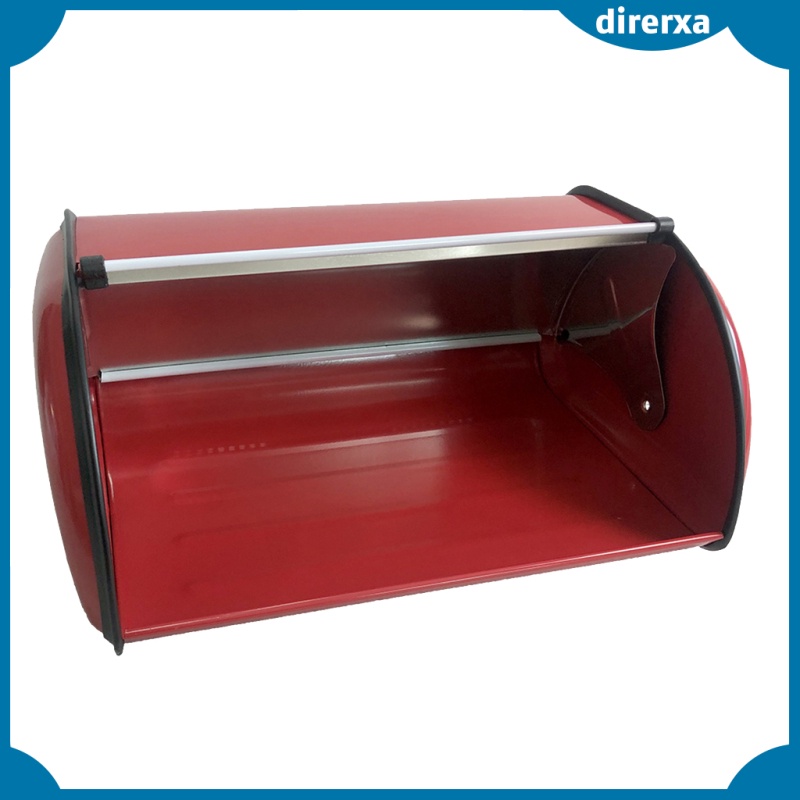 Metal Bread Box Roll top Design Dry Food Container for Kitchen 34.5x23x14.5cm