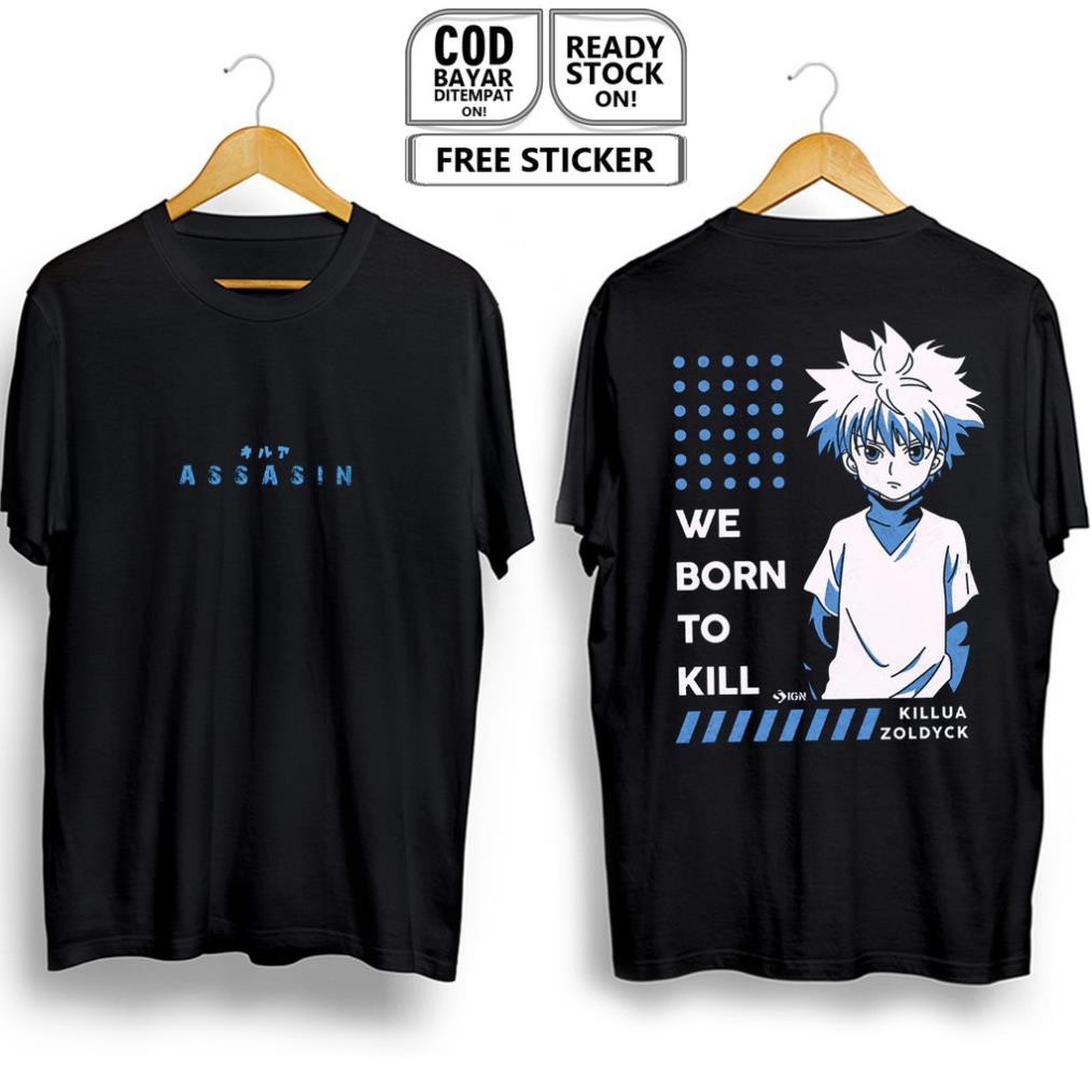 Mẫu áo thun Killua Zoldyck Hunter X Hunter Gon Freecss Assass  độc chất