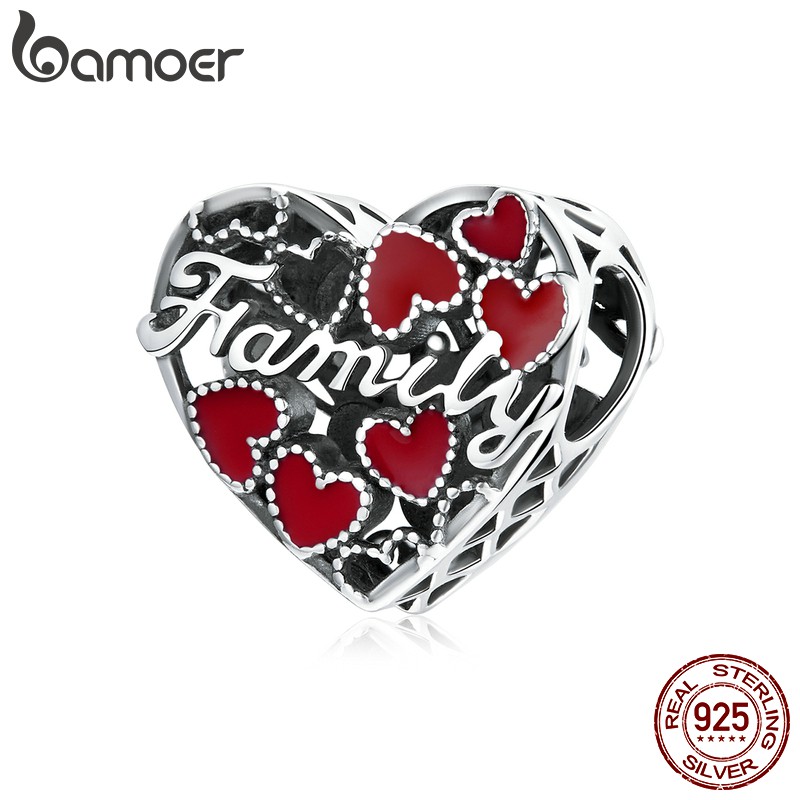 Hạt charm Bamoer SCC1750 bạc 925 trang trí vòng tay xinh xắn tiện dụng