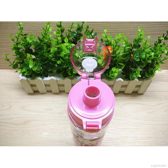 Bình nước họa tiết hoạt hình dung tích 550ml xinh xắn cho bé
