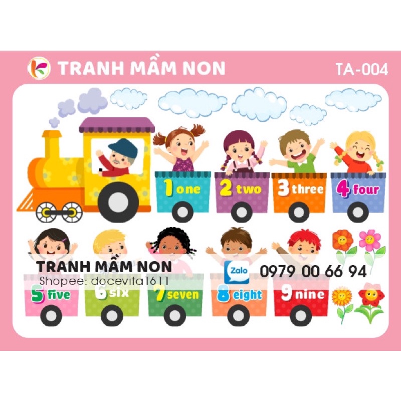 Decal trang trí lớp- góc Tiếng anh TA004