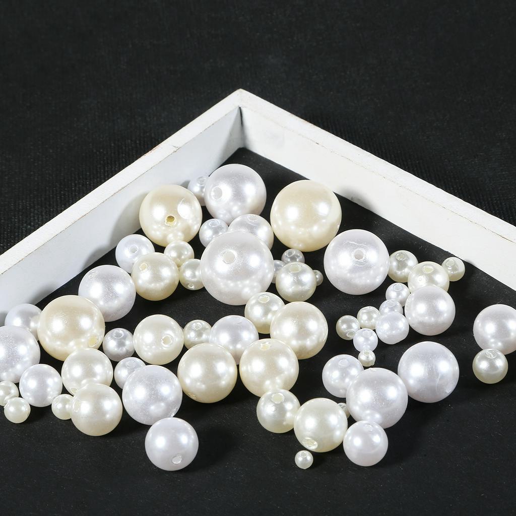 ChuỗI hạt ngọc trai giả Beadia bằng nhựa abs 4-20mm dùng làm trang sức thủ công