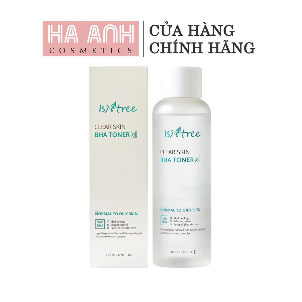 Nước Cân Bằng Isntree Clear Skin BHA Toner l 200ml