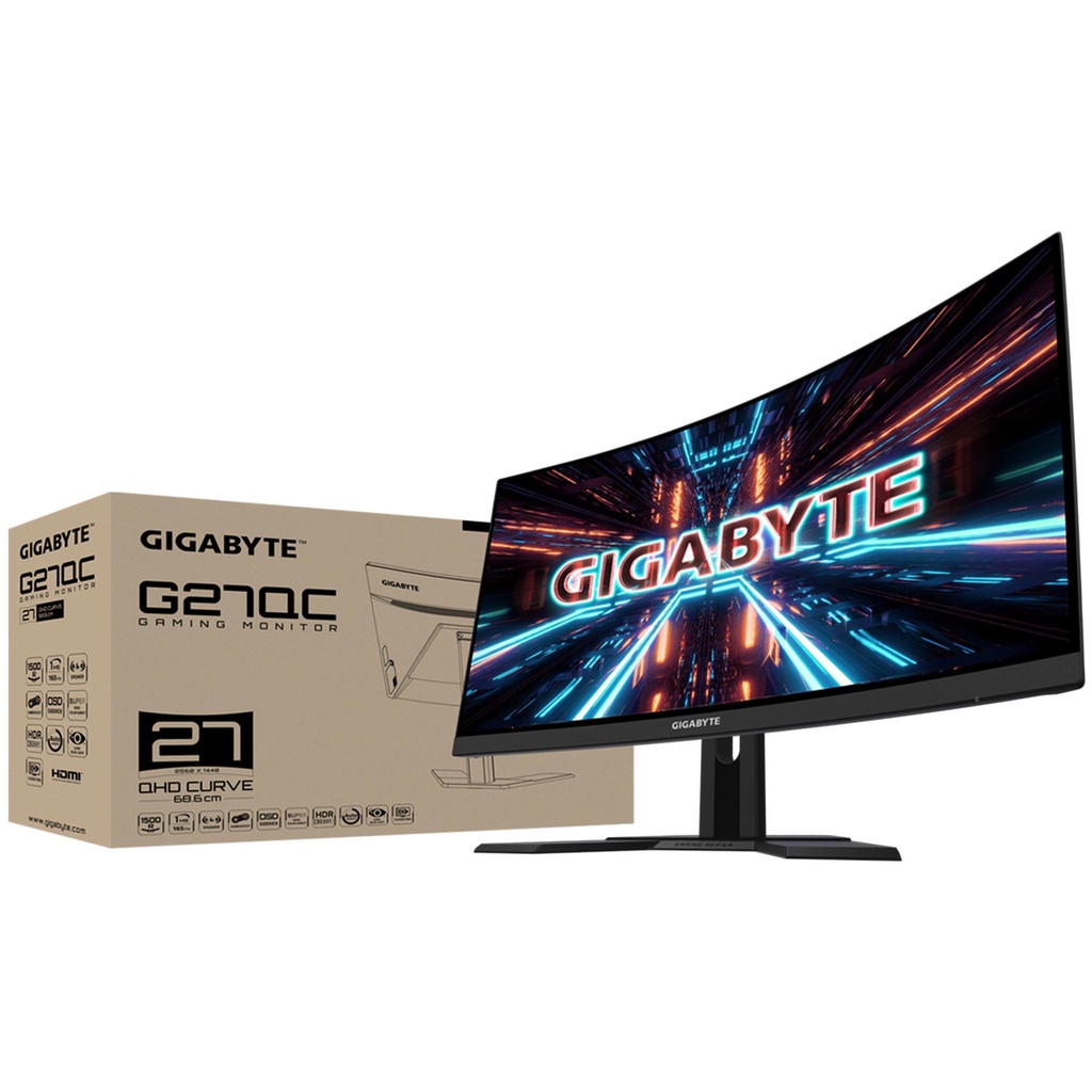 Màn hình Gigabyte G27FC (27 inch/FHD/VA/165Hz/1ms/250 nits/HDMI+DP/Cong) đẳng cấp màn hình chuyên game NEW chính hãng BH