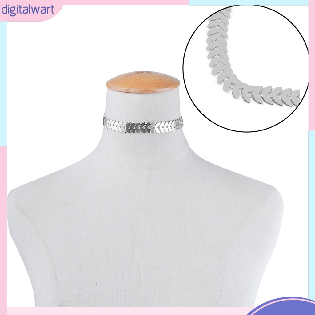 Vòng cổ choker hợp kim thiết kế nối đuôi nhau cá tính sang trọng dành cho nữ