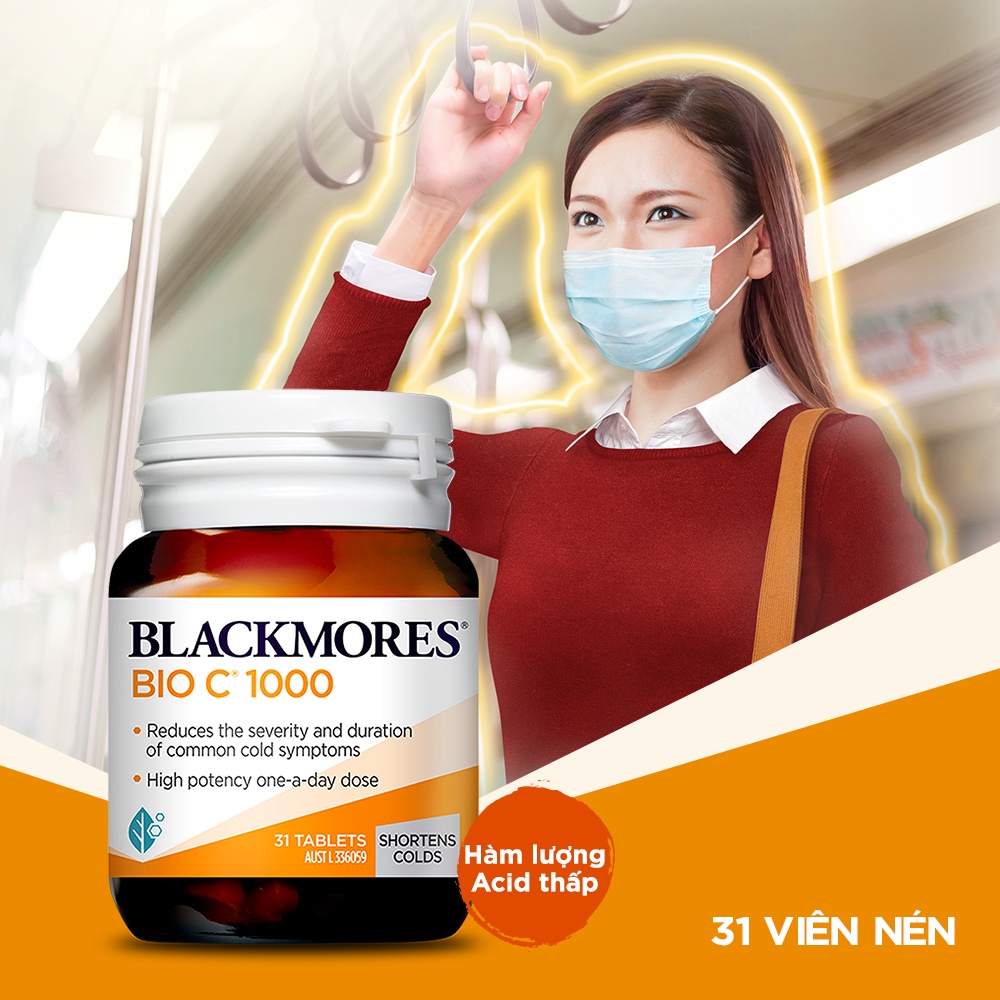 Combo 2 Viên Uống Bổ Sung Vitamin C Blackmores Bio C 1000mg 31 Viên/Lọ