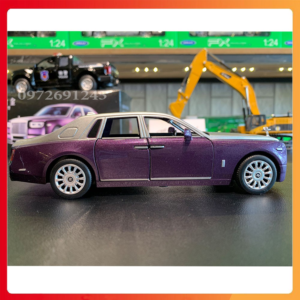Xe mô hình Rolls Royce Phantom tỉ lệ 1:30 màu tím