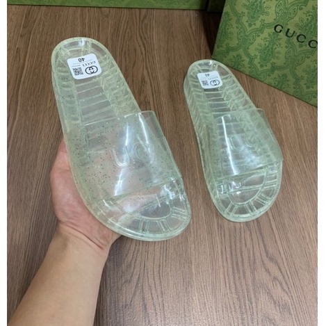 Dép GUC.CI nam nữ cao cấp, Dép lê trong suốt thời trang đẹp sành điệu đi biển đi chơi đế đúc chắc chắn êm chân D11