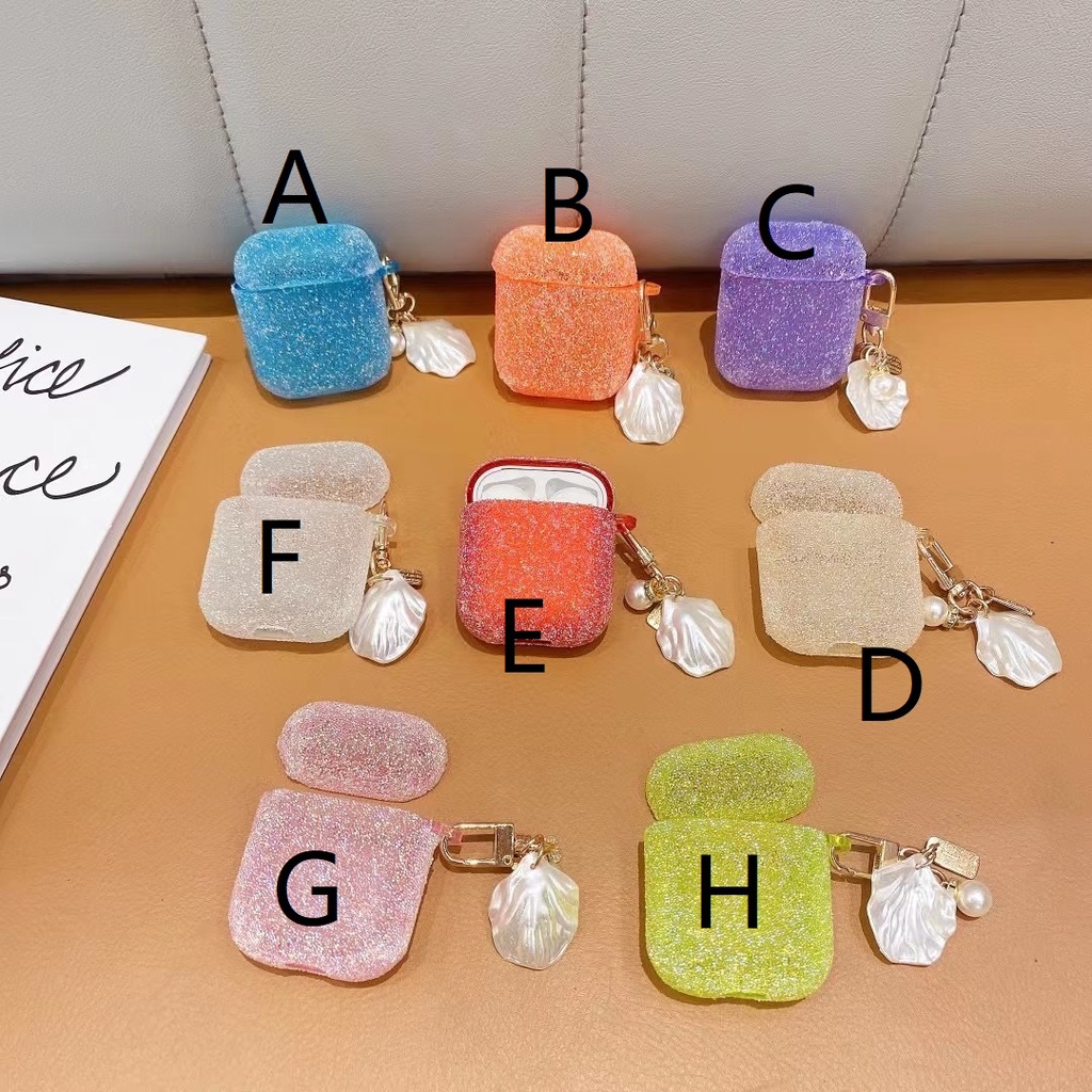Vỏ bảo vệ hộp sạc tai nghe airpods 1/2 pro bằng TPU mềm trong suốt họa tiết hoạt hình nhiều màu sắc