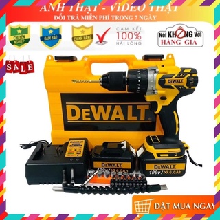 Máy khoan pin dewalt 199v động cơ không chổi than, tặng bộ mũi khoan cao cấp . .